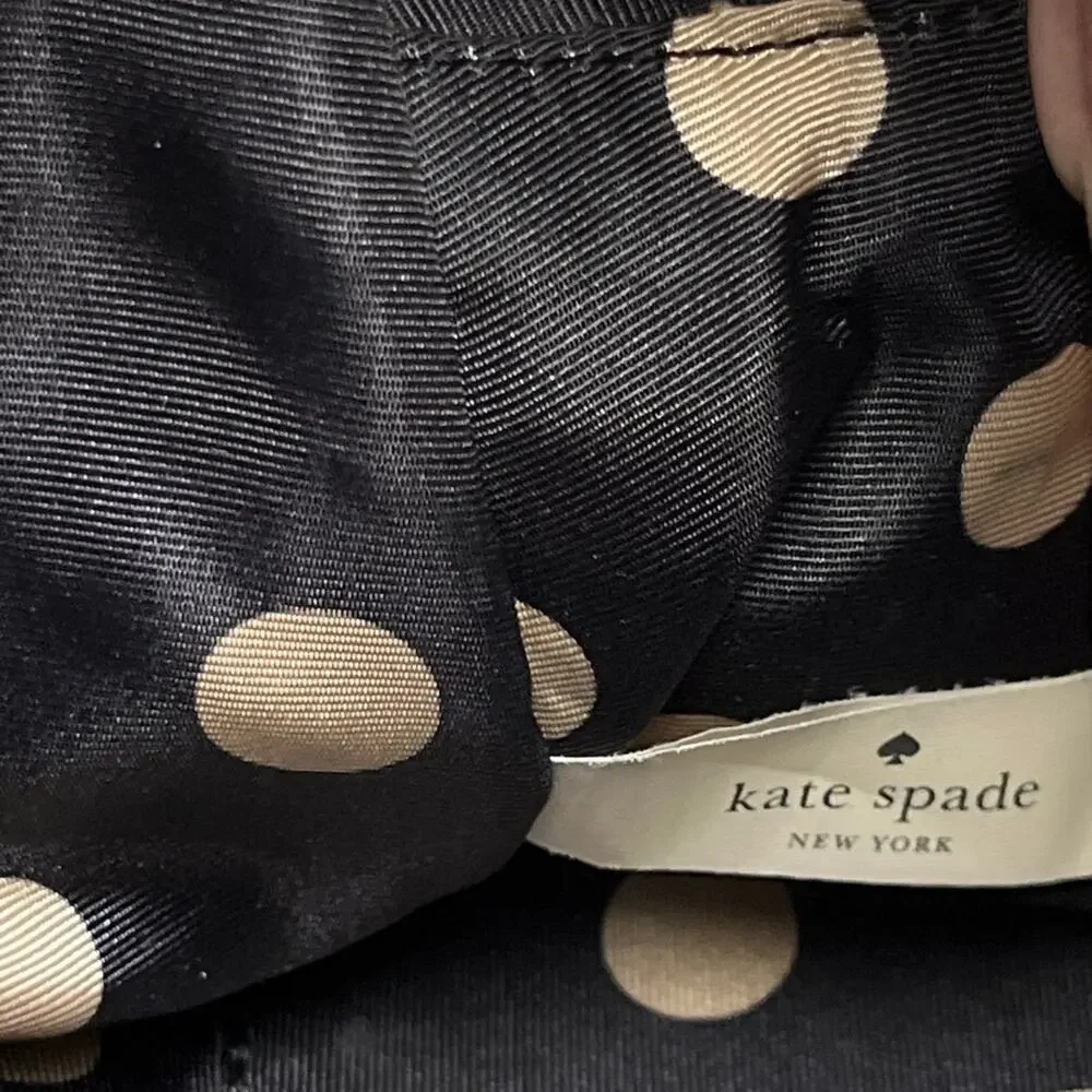 Kate Spade Cedar Street Black Patent Dome Satchel Bag Detachable Strap Dust Bag